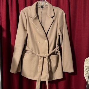 SHEIN Classic Beige Trench Coat